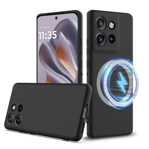 RUBBER MAGSAFE Silikónový kryt pre Motorola Edge 60 Neo / 50 Neo / ThinkPhone 25 BLACK