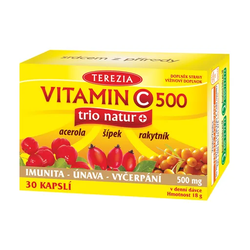 Terezia Vitamín C 500 trio natur+ 30 ks
