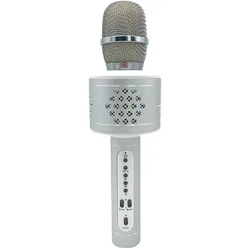 Teddies Mikrofón karaoke Bluetooth strieborný (8592190854386)