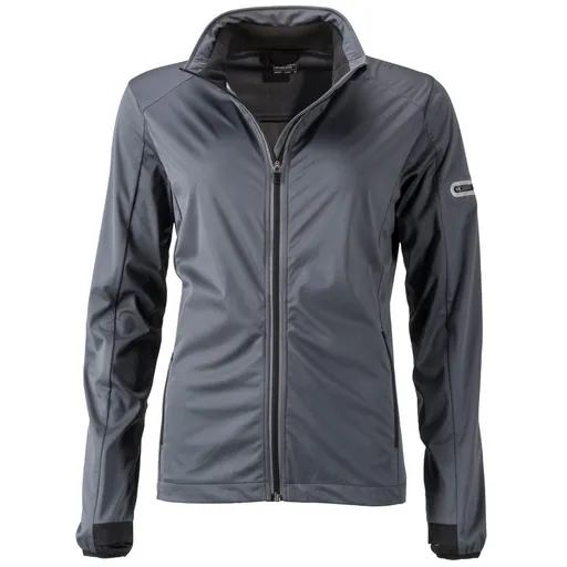 James & Nicholson (Daiber) Dámska športová softshellová bunda JN1125 - Titánová / čierna | 2XL