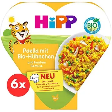HiPP BIO Paella so zeleninou a kuracím mäsom 6× 250 g (4062300377462)
