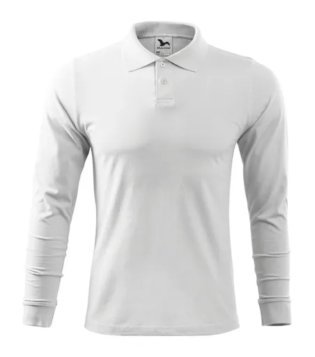 MALFINI Pánska polokošeľa s dlhým rukávom Single J. LS - Biela | M