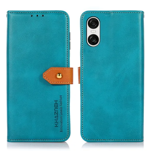 KHAZNEH DUAL-COLOR Peňaženkový kryt pre Sony Xperia 10 VI modrý