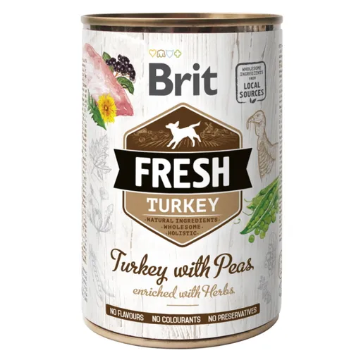 BRIT Fresh Turkey with Peas konzerva pre psov 400 g