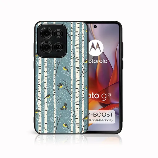 MY ART Kryt s vianočným dizajnom Motorola Moto G75 5G BIRCH (072)