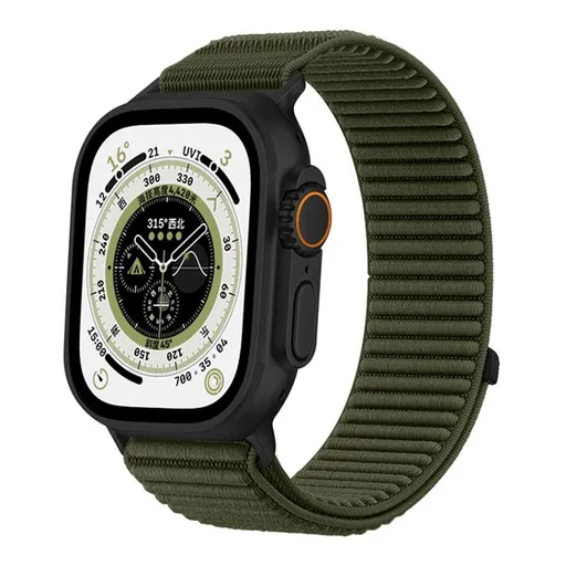 xDfind NYLON Vymeniteľný remienok pre Apple Watch 38 / 40 / 41 / Apple Watch 10 / 11 42mm tmavozelený