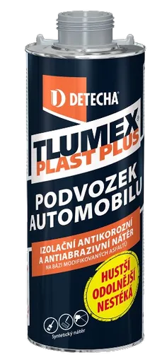 TLUMEX PLAST PLUS - Vysoko odolný asfaltový antikorózny náter čierna 1 kg (kartušové balenie)