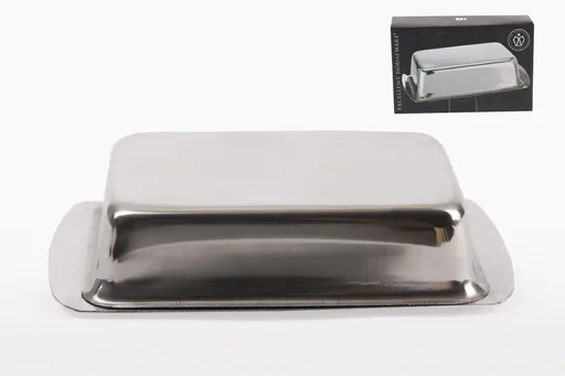 MAKRO - Dóza na maslo nerezová, 10 x 4 x 16,50cm