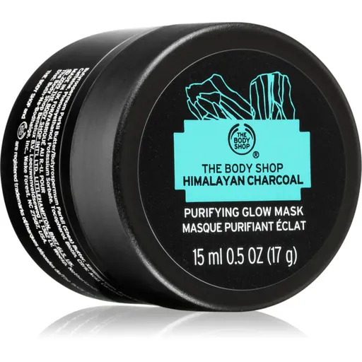 The Body Shop Himalayan Charcoal Purifying Glow Mask čistiaca a rozjasňujúca pleťová maska pre mastnú a problematickú pleť 15 ml