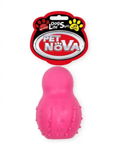 Petnova hračky pre zvieratá TPR SNOWMAN PINK hračka pre psa 9,5 cm