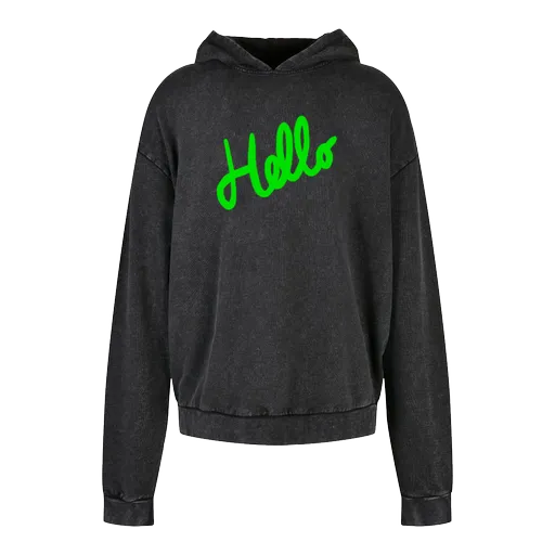 Nerieš mikina Green Hello Premium Hoodie Čierna L