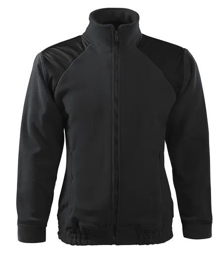MALFINI Fleecová mikina Jacket Hi-Q - Ebony gray | 2XL