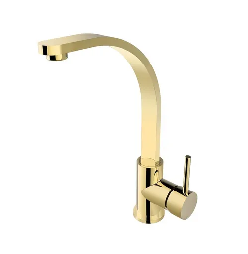 BESCO - Vysoká stojanková umývadlová batéria DECCO I Zlatá BABUDIZL