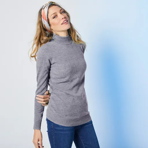 Pulóver so stojačikom, jahňacia vlna