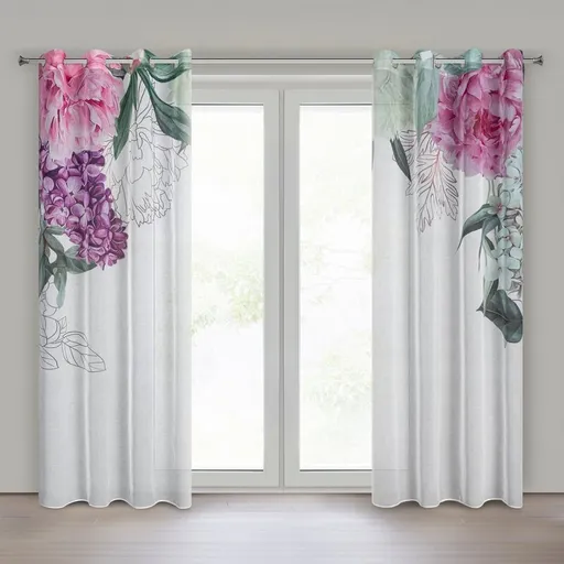 ArtFir Záves ISA K | biela/ružová 140 x 260 cm