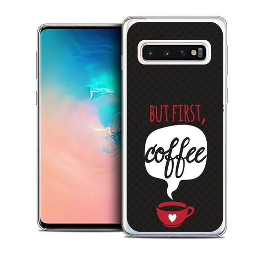 PROTEMIO MY ART Ochranný kryt Samsung Galaxy S10 COFFEE (056)