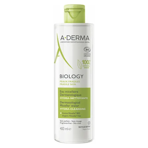 A-DERMA Biology Dermatologická micelárna voda hydratačno-čistiaca 400 ml