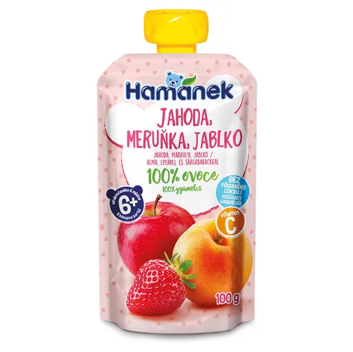 HAMÁNEK Jahoda s marhuľou 6m+ 100 g