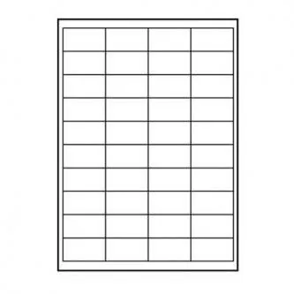 Logo etikety 48.5mm x 25.4mm, A4, matné, biele, 44 etikiet, 140g/m2, balené po 10 ks, pre inkoustové a laserové tlačiarne