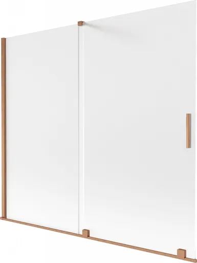 MEXEN/S - Velar dvojkrídlová posuvná vaňová zástena 180 x 150, dekor, meď kartáčovaná 896-180-000-31-65