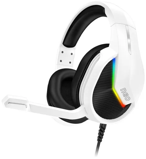 CONNECT IT NEO herné slúchadlá s mikrofónom, 1xJack+USB, biela