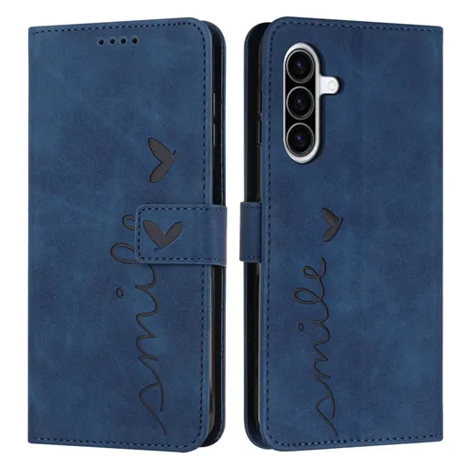 ART SMILE Peňaženkový obal s remienkom pre Samsung Galaxy A36 modrý