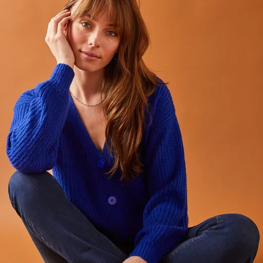 Voľný sveter, mohérový na dotyk