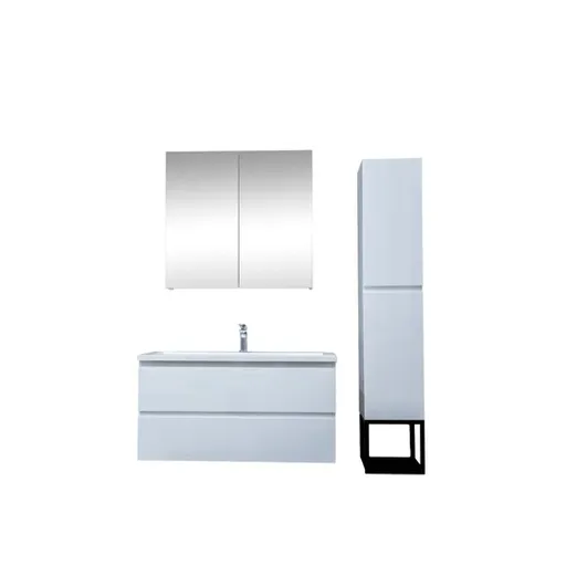 Kúpeľňová zostava s umývadlom SAT B-Way biela lesk KSETBWAY11