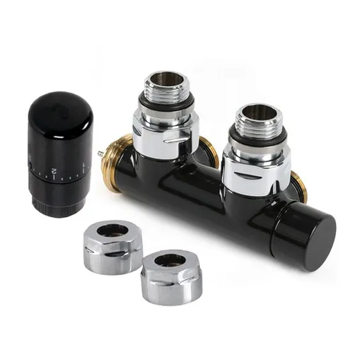 Termostatická sada ISAN rohová stredová ľavá čierna O39SWCL219