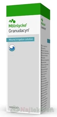 Granudacyn, oplachový roztok na rany, 1000 ml