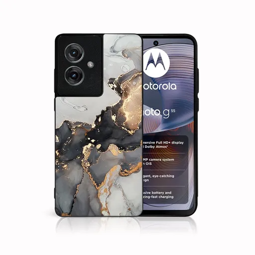MY ART Ochranný kryt pre Motorola Moto G55 5G GREY MARBLE (140)
