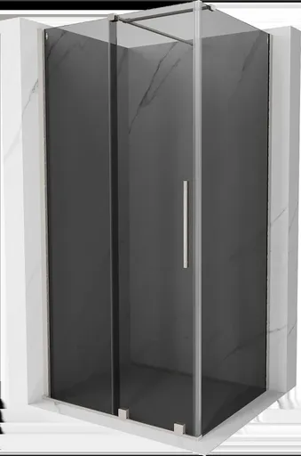 MEXEN/S - Velár sprchovací kút, posuvné dvere 110 x 120, grafit, nikel kartáčovaný 871-110-120-41-97
