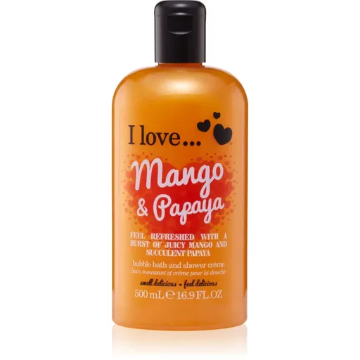 I Love Mango & Papaya sprchový a kúpeľový krém 500 ml