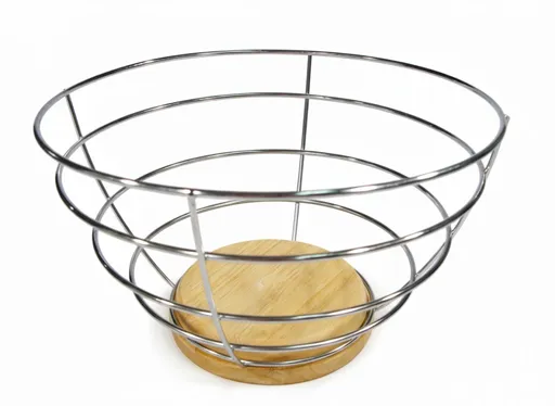 MAKRO - Košík drôtený 25x15cm + drevo