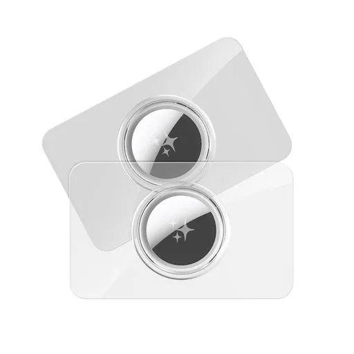 DUX AIRTAG CARD HOLDER 2x Kryt pre Apple AirTag priehľadný + šedý