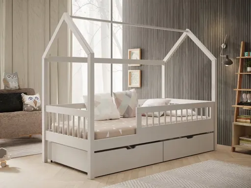 ArtAdrk Detská posteľ GALICJA | biela 90 x 200 cm