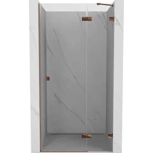 MEXEN/S - Lunar sprchové dvere krídlové pravé 110, transparent, ružové zlato 834-110-000-60-00-P