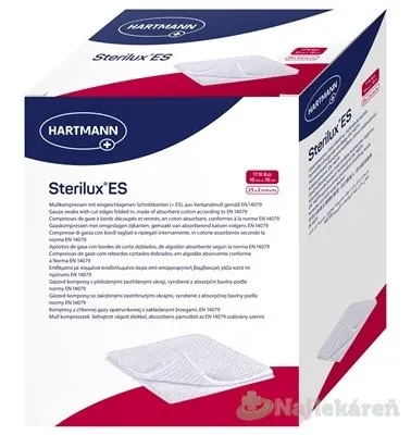 Sterilux Gáza kompresný sterilní 10 x 10 cm 8vrs. 25 x 2 ks