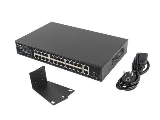 LANBERG SWITCH 24X 1GB POE+/2X GB 2X SFP RACK 19" GIGABITOVÝ ETHERNET 360W