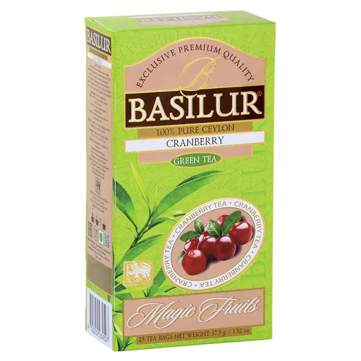 BASILUR Magic Green Cranberry zelený čaj 25 vrecúšok