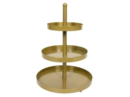 HIT Etažérka 3 poschodia zlatá