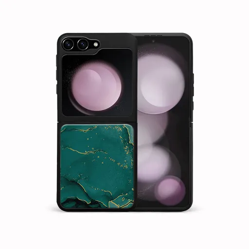MY ART Ochranný kryt pre Samsung Galaxy Z Flip7 FE 5G / Flip6 5G GREEN MARBLE (145)