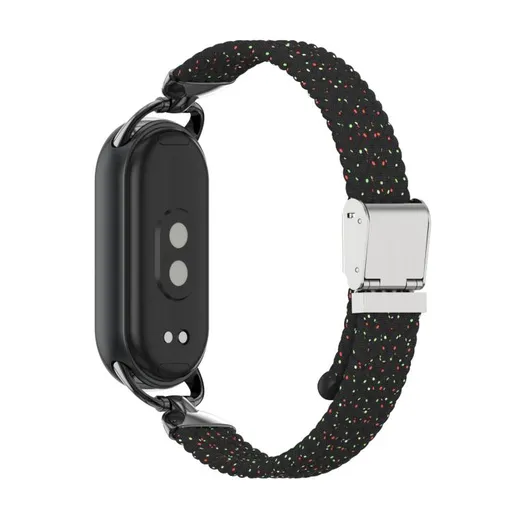 BRAIDED Nylonový remienok pre Xiaomi Smart Band 10 / 9 / 8 COLORFUL BLACK