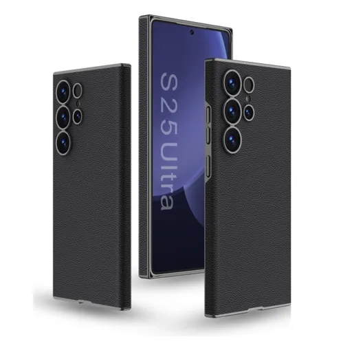 GKK LEATHER CASE Ochranný kryt pre Samsung Galaxy S25 Ultra 5G BLACK
