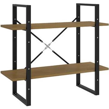 Shumee, s 2 policami hnedá, 80 × 30 × 70 cm, masívna borovica, 806455