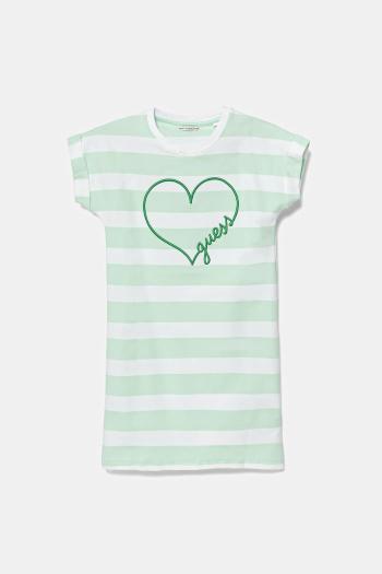Dievčenské šaty Guess zelená farba, mini, rovný strih, J5GK33 KBOR4