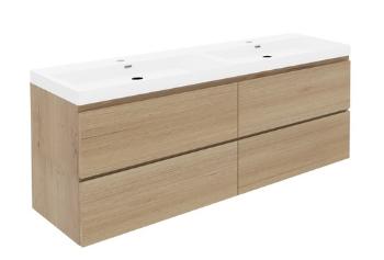 Kúpeľňová skrinka s umývadlom SAT B-Way 119x50x45 cm dub mat BWAY2120OAKU4