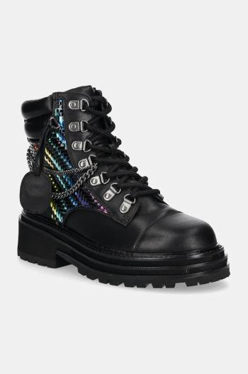 Kožené workery Kurt Geiger London Chelsea Combat Boot dámske, čierna farba, na platforme, 3423805019