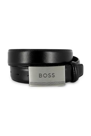Detský kožený opasok BOSS čierna farba, J51741