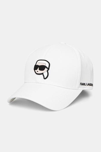 Šiltovka Karl Lagerfeld biela farba, s nášivkou, 551122.805615